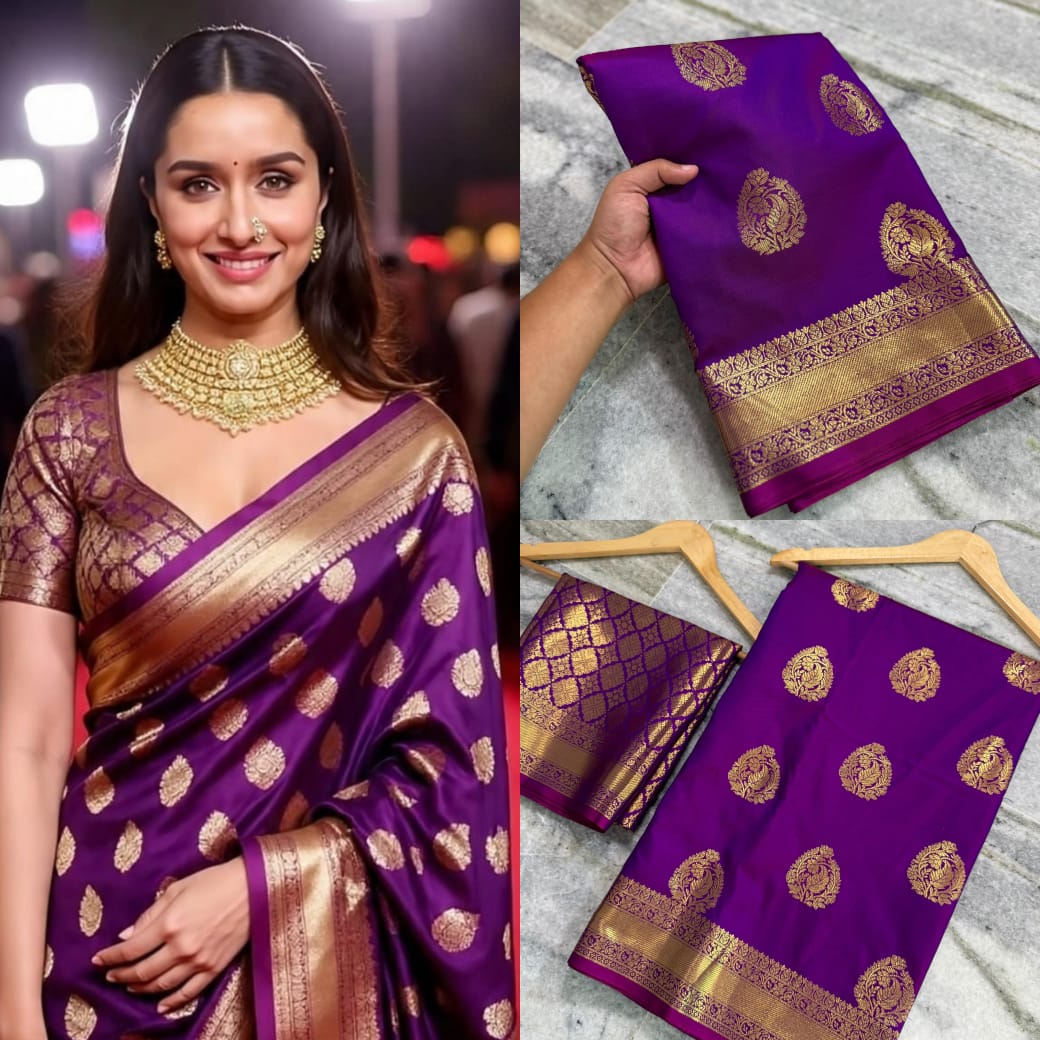 Fabric-Soft Cotton Kanchipuram Silk Saree