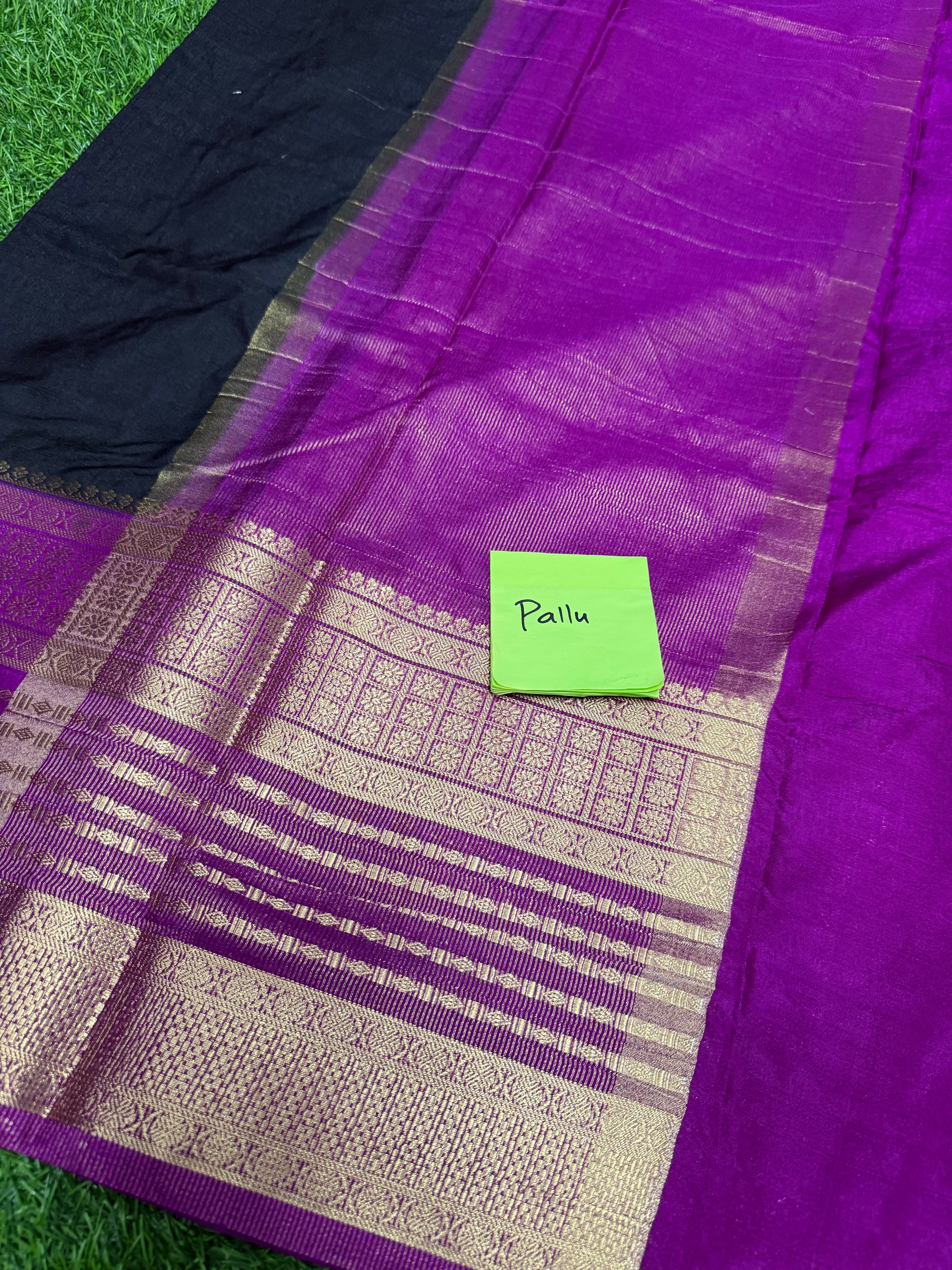 Mysore silk black saree